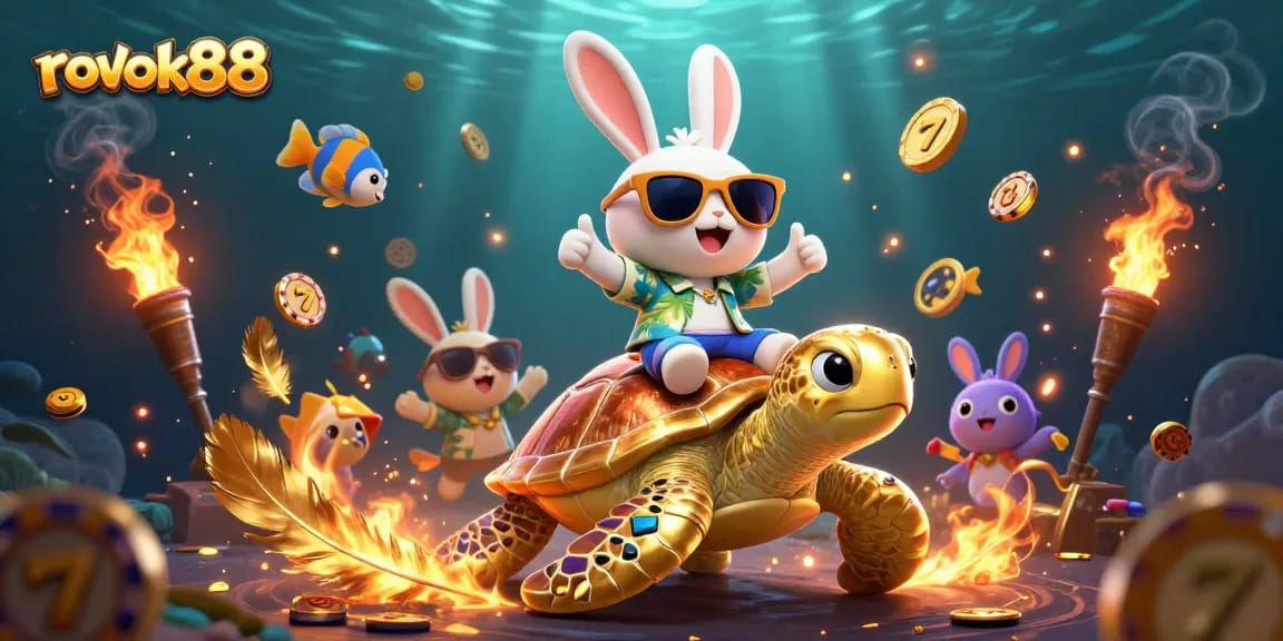 Experience the excitement of rokok88 while diving into a vibrant gaming scene with colorful characters and lively elements.