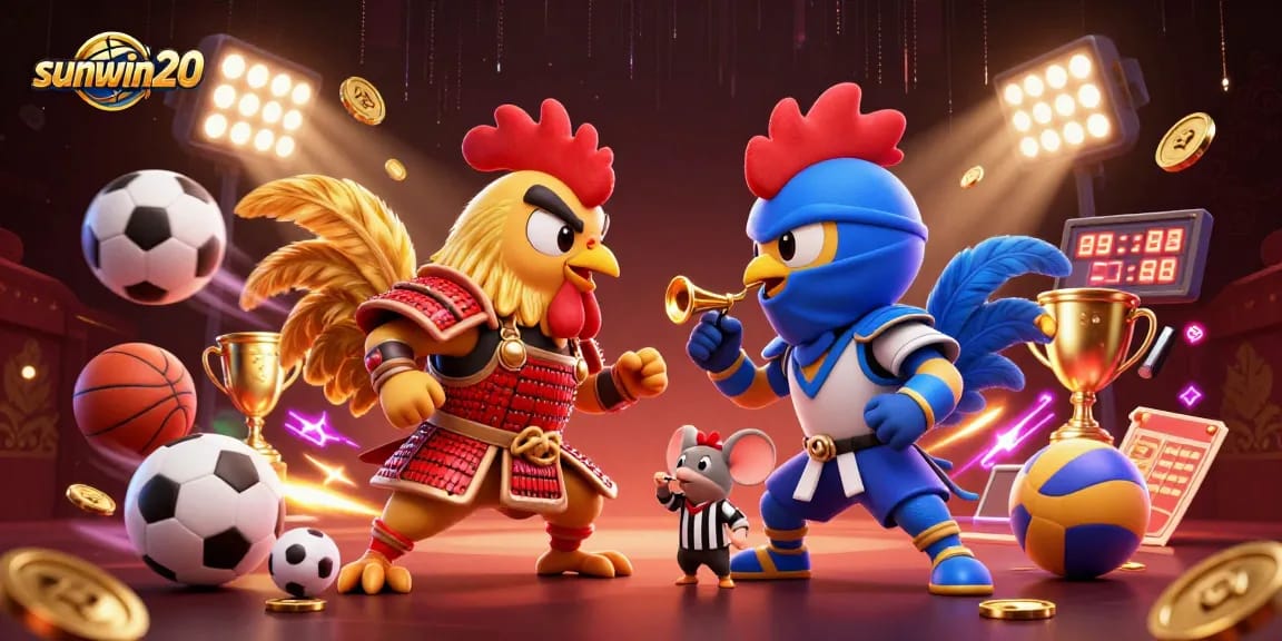 Engage with sunwin20 as roosters battle for dominance, showcasing dynamic sports elements.