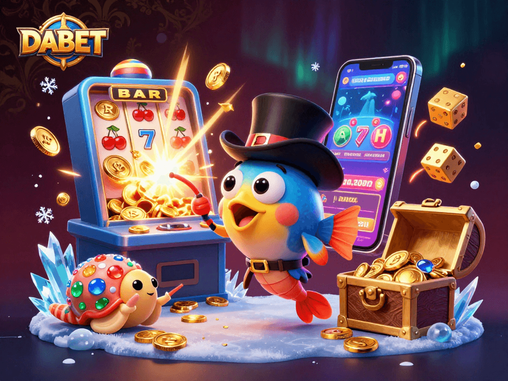 DABET ignites excitement with vibrant casino action featuring a lively anglerfish, pirate shrimp, and gem snail.
