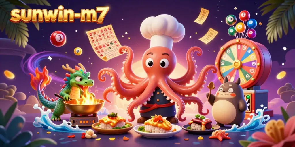 Experience thrilling gameplay with sunwin-m7 in this vibrant lottery scene featuring dynamic prizes.
