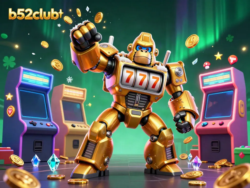 Experience thrilling action with b52clubb through a dynamic 3D casino adventure illustration.