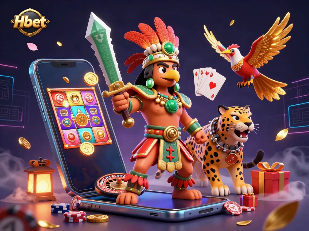 Engage in thrilling gameplay with Hbet featuring vibrant casino elements and 3D characters amidst captivating visuals.