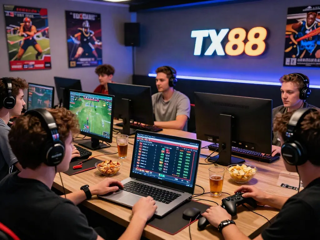 Exciting gameplay on TX88 platform showing players engaged in sports betting and live matches.