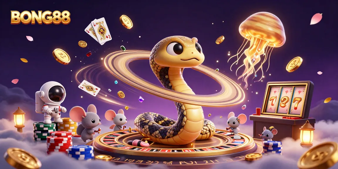 Experience winning thrills at BONG88 with a vibrant 3D casino scene showcasing lively characters and dynamic betting elements.