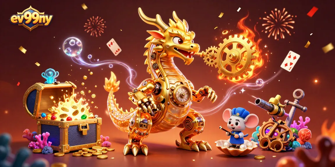 Engage with ev99ny's thrilling casino games featuring a golden dragon and underwater treasures.