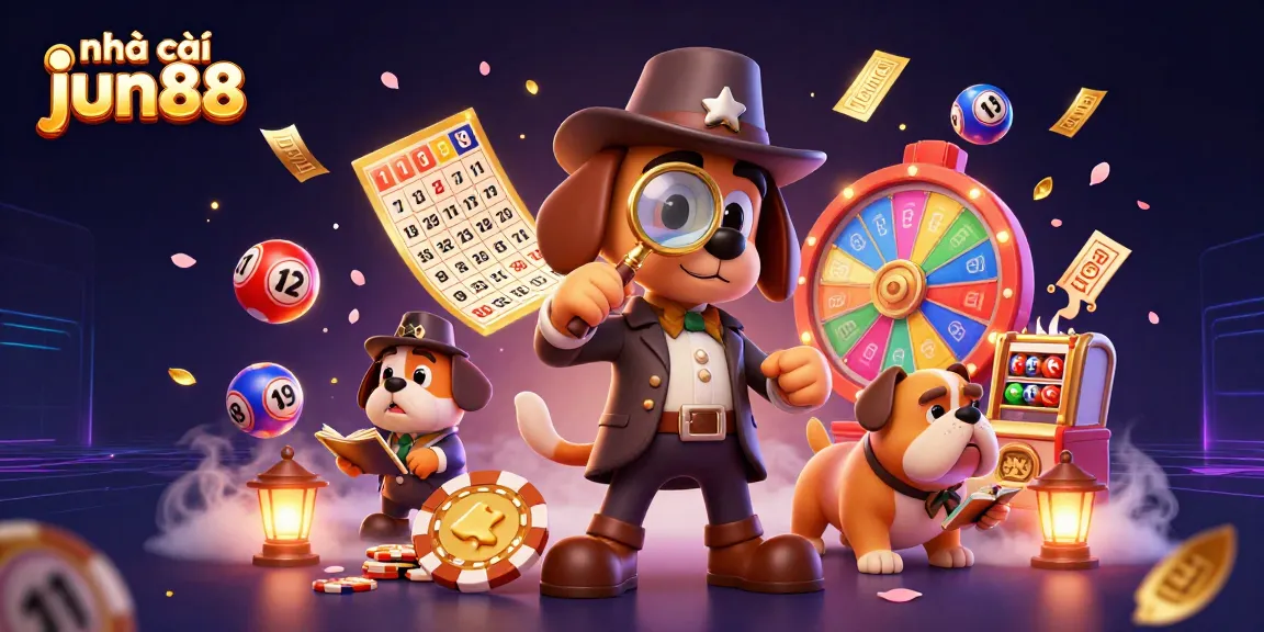 Engage with the excitement at nhà cái jun88, depicted with dynamic casino elements and characters in a colorful scene.