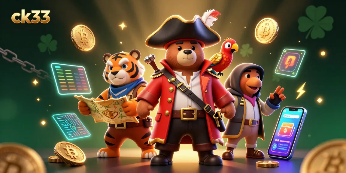 Experience excitement with cK33's 3D digital illustration of a pirate adventure in the crypto casino world.